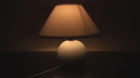 Lamp Turning On In The Dark, Light, Bulb, Energy, House Stock-Footage 36793141