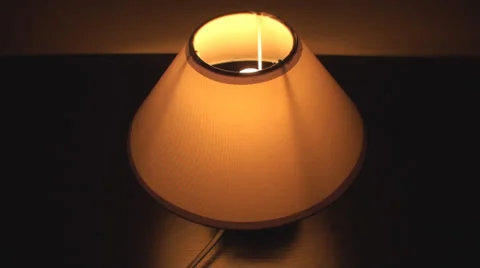 Lamp Turning On In The Dark, Light, Bulb, Energy, House Above-Shot Stock Footage 36793145