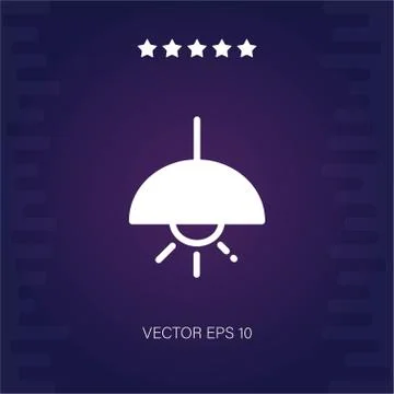 Lamp vector icon Illustrazione stock