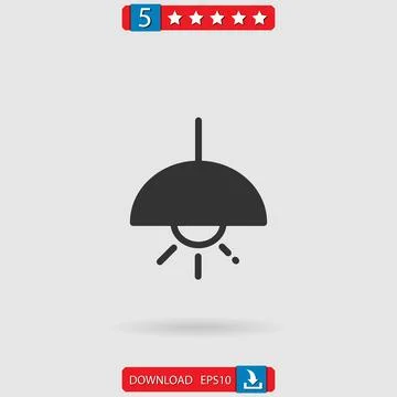 Lamp vector icon Stock Illustration