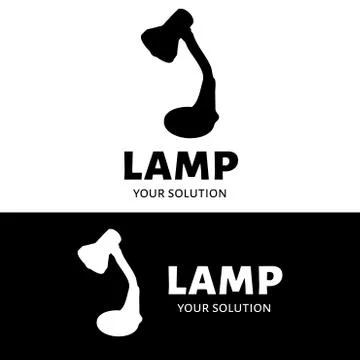 Lamp vector logo. A logo in the form of a table lamp Stock Illustration