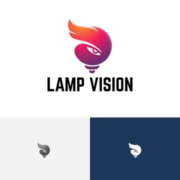 Lamp Vision Eye Light Bulb Idea Logo Stock Illustration