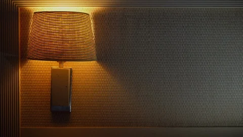 Lamp on the wall. Close-up shot. Видео 116315692