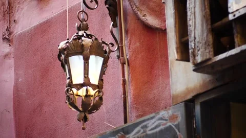 Lamp On The Wall Video stock 250398534