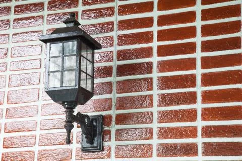 Lamp on the wall. Stock Photos