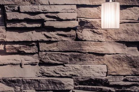 Lamp on wall 스톡 사진