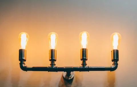 Lamp On Wall Stock Photos