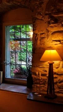  Lamp at window Stock Photos