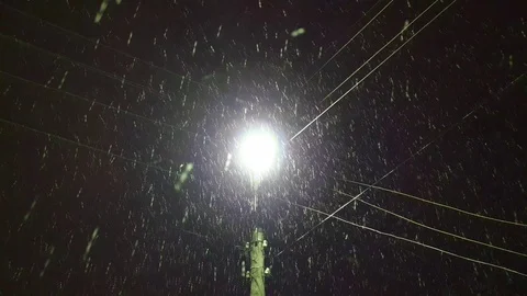 Lamppost and snowfall.Lamppost in winter. Stock Footage 101402054