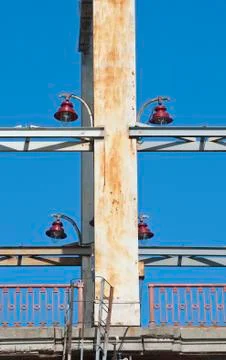 A lamppost on the bridge. Stock-Fotos
