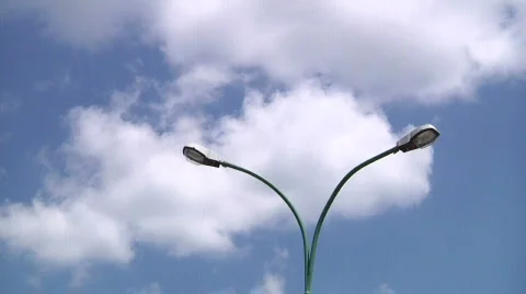 Lamppost with clouds Video stock 836712
