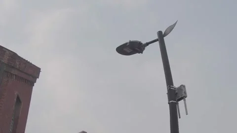 Lamppost in the cloudy weather Stock Footage 299891130