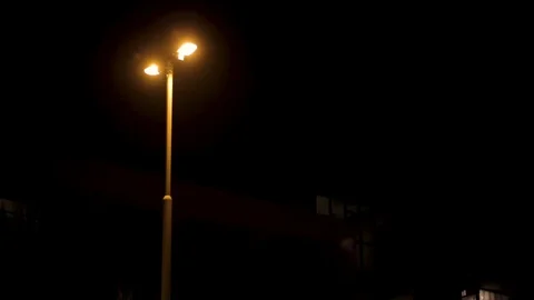 Lamppost At Night Video stock 127032267