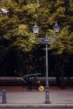 Lamppost in a park Stock Photos
