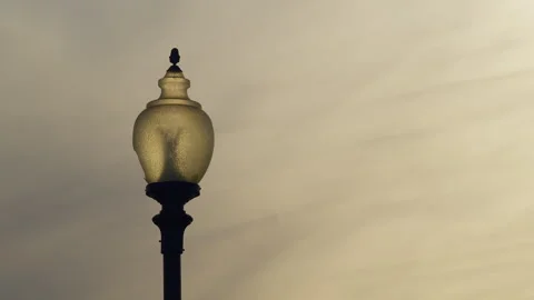 Lamppost on pier Stock Footage 262113023