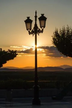 Lamppost on Sunset Park Viewpoint 스톡 사진