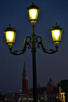 Lamppstand In Venice Stock Photos