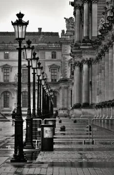 Lamps aligned Stock Photos