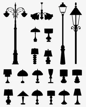 Lamps and lanterns Stock Illustration