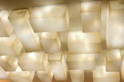 Lamps ceiling background in indoor Stock Photos
