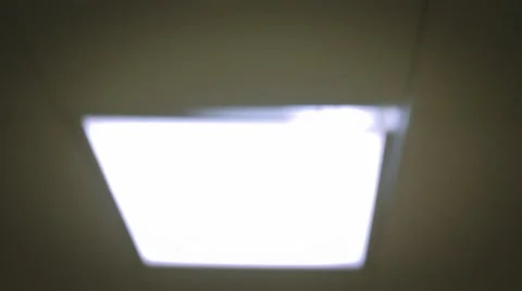 Lamps on the ceiling of the corridor sweep in front of the eyes Stock Footage 51434100