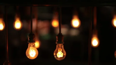 Lamps in the dark Stock Footage 44300540