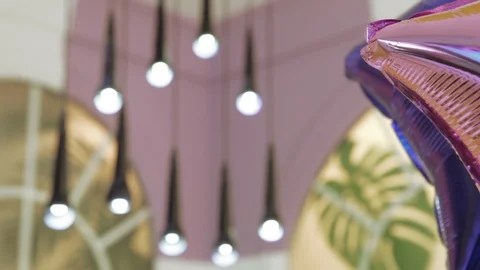 Lamps in the form of a microphone Video stock 87137884