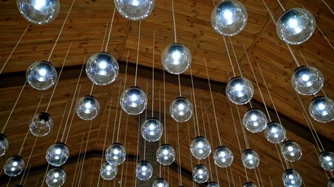 Lamps hanging from the ceiling Stock Footage 137262075