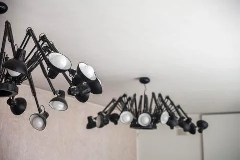 Lamps hanging from the ceiling Foto stock