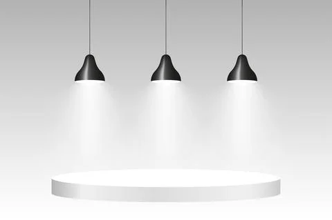 Lamps with light on the wall, stylish vector illustration Stock Illustration