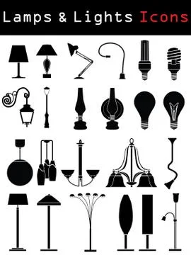 Lamps &amp; lights Stock Illustration