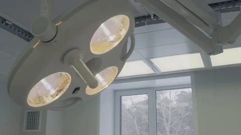 Lamps in the operating unit. Slow motion Stock-Footage 104925075