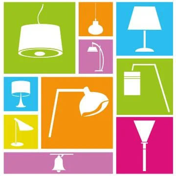 Lamps set Stock Illustration