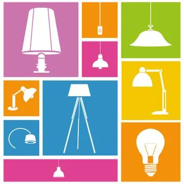 Lamps set Stock Illustration