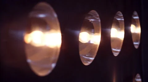 Lamps on a wall indoors Stock Footage 60246219