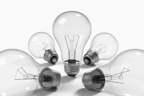 Lamps on white background Stock Illustration