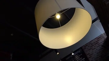 The lampshade on the ceiling slow Video stock 85818383
