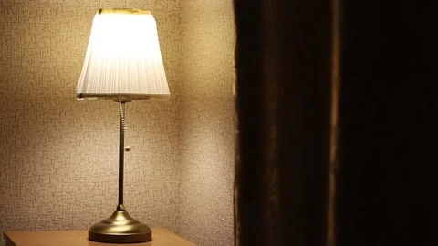 The Lampshade Found Inside The Hotel Room Stock Footage 313504228
