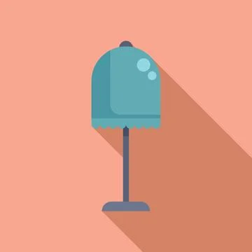 Lampshade torcher icon flat vector. Decor relax led Stock Illustration