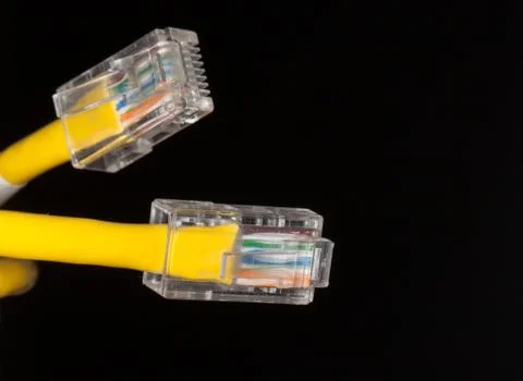 Lan cable close up Stock Photos