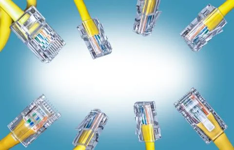 Lan cable close up Stock Photos