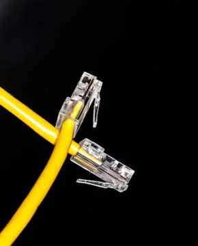 Lan cable close up Stock Photos