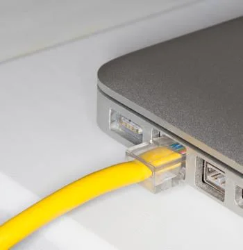 Lan cable close up Stock Photos