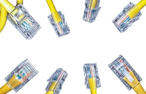 Lan cable close up Stock Photos