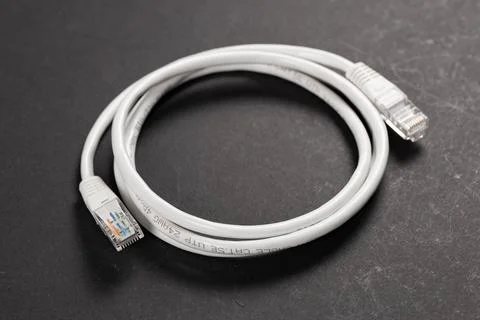 Lan cable internet connection network, rj45 connector ethernet cable Stock Photos