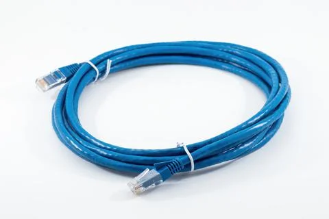 A lan cable isolated on white background Stock Photos