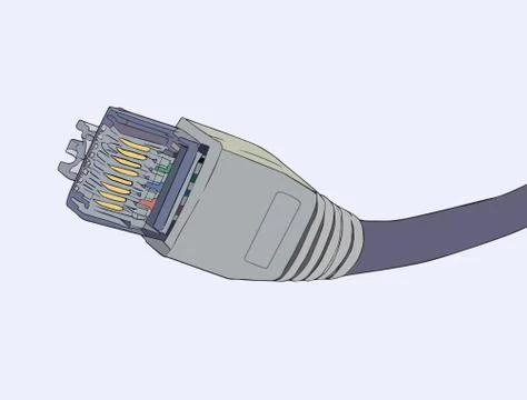 LAN cable network internet. Stock Illustration