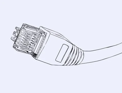 LAN cable network internet. Stock Illustration