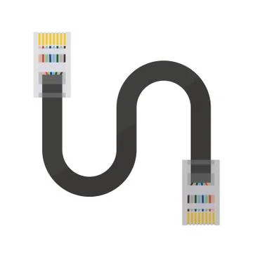 Lan cable RJ45 Type B Stock Illustration