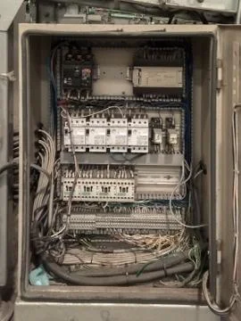 The LAN cable use server Stock Photos